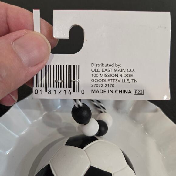 Holiday Style Metal Cap Soccer Ball Tree Ornament NWT Christmas - Picture 6 of 7